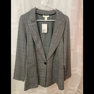 H&M plaid blazer